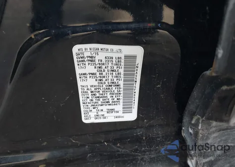 2015 Nissan Rogue Select S из США, поврежденный, VIN JN8AS5MT5FW654471